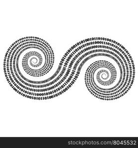 Binary Code Background. Numbers Concept. Algorithm, Data Code, Decryption and Encoding