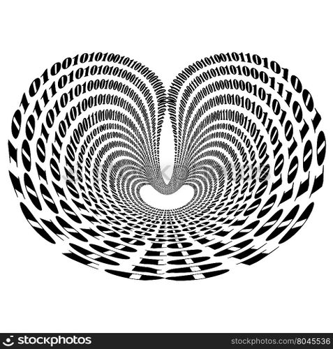 Binary Code Background. Numbers Concept. Algorithm, Data Code, Decryption and Encoding