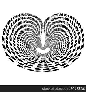 Binary Code Background. Numbers Concept. Algorithm, Data Code, Decryption and Encoding