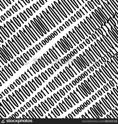 Binary Code Background. Numbers Concept. Algorithm, Data Code, Decryption and Encoding