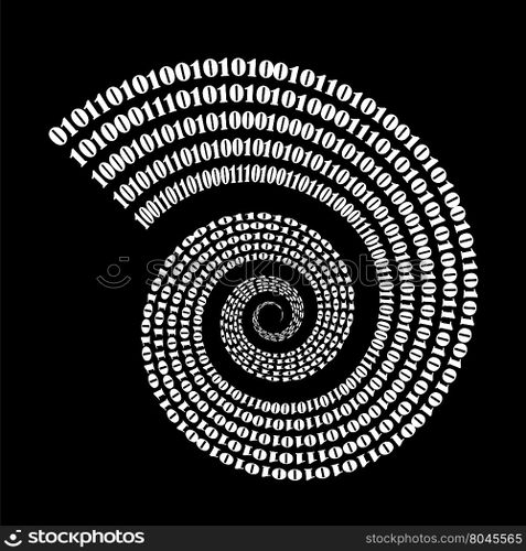 Binary Code Background. Numbers Concept. Algorithm, Data Code, Decryption and Encoding
