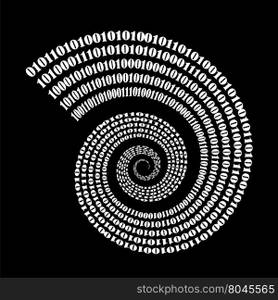 Binary Code Background. Numbers Concept. Algorithm, Data Code, Decryption and Encoding