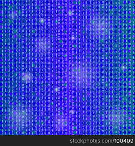 Binary Code Blue Background. Concept Numbers. Algorithm Decryption and Encoding.. Binary Code Blue Background. Concept Numbers