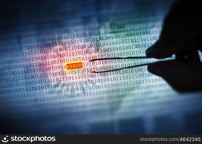 Binary code. Computer concept with binary code. Security and password