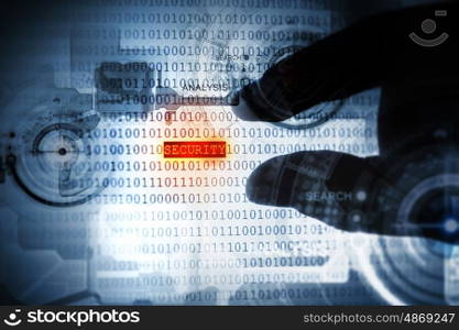 Binary code. Computer concept with binary code. Security and password