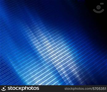 Binary code numbers on an abstract background
