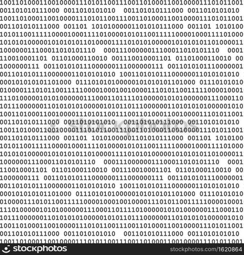 Binary computer code seamless pattern vector background illustration black.. Binary computer code seamless pattern vector background illustration black