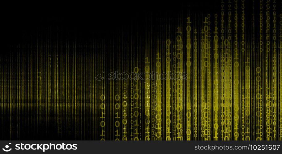 Binary Data Background and Digital Forensics as a Technology Concept. Binary Data Background