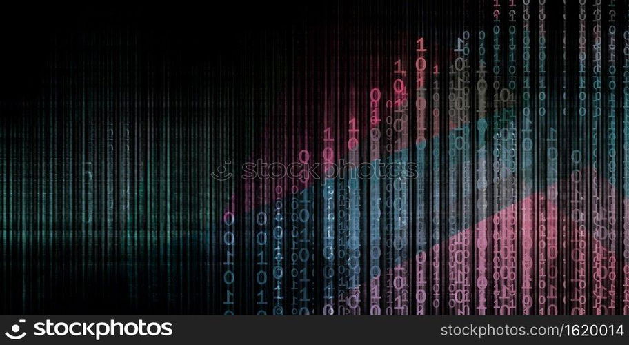 Binary Data Background and Digital Forensics as a Technology Concept. Binary Data Background