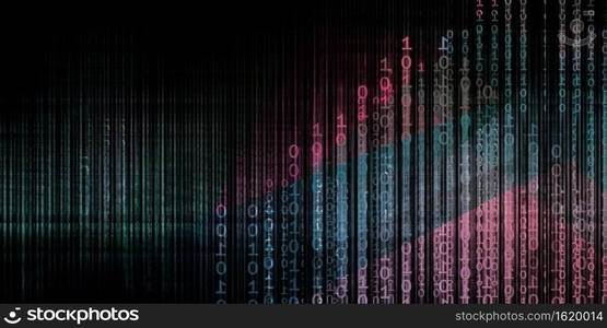 Binary Data Background and Digital Forensics as a Technology Concept. Binary Data Background