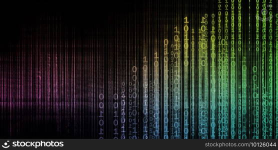 Binary Data Background as a Computer Technology Concept. Binary Data Background