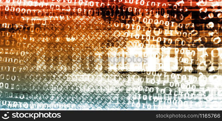 Binary Data Background as a Computer Technology Concept. Binary Data Background