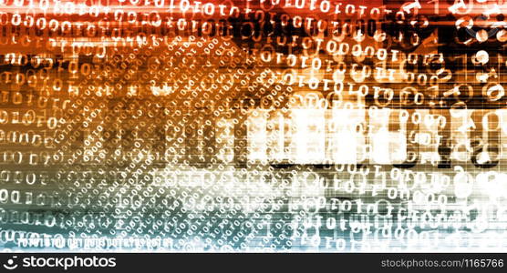 Binary Data Background as a Computer Technology Concept. Binary Data Background