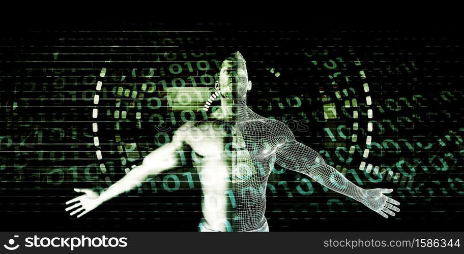 Binary Data Background as a Computer Technology Concept. Binary Data Background
