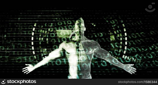 Binary Data Background as a Computer Technology Concept. Binary Data Background