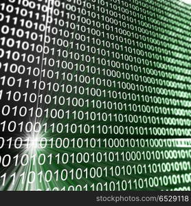 Binary matrix array 3d rendering. Binary matrix array. High resolution 3d rendering. Binary matrix array 3d rendering