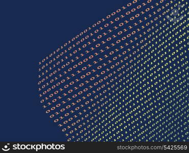 binary numbers background with color effect