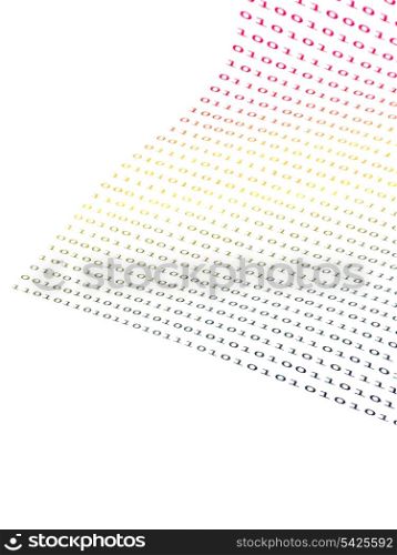 binary numbers on white background