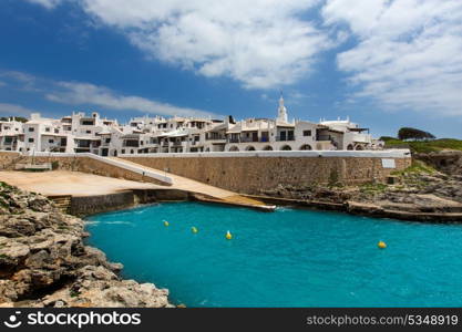 Binibequer Vell in Menorca Binibeca white village Sant Lluis at Balearic Islands