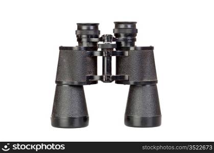 Binoculars in black isolated on a white background