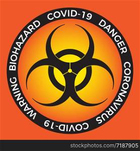 Bio hazard sign. Coronavirus COVID-19 outbreak