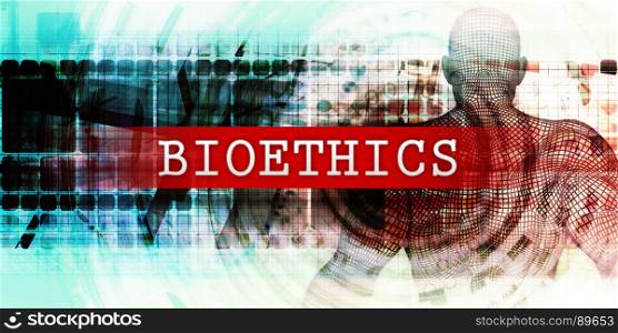 Bioethics Sector with Industrial Tech Concept Art. Bioethics Sector