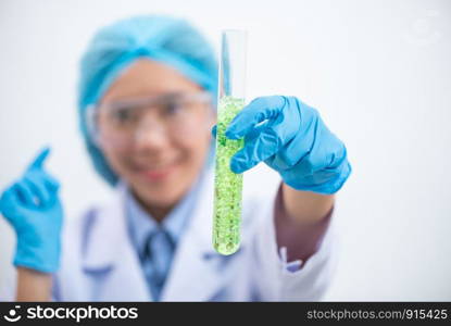 Biofuel research process in laboratory, Microalgae Photobioreactor for alternative energy innovation in Renewable Energy Laboratory