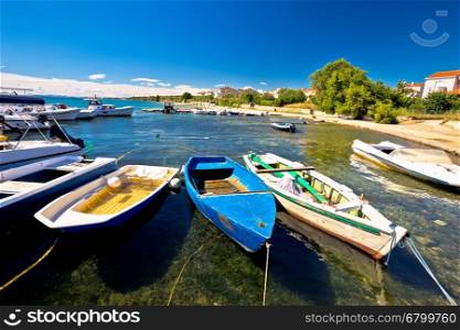 Biograd Na Moru beach and harbor view, Dalmatia, Croatia