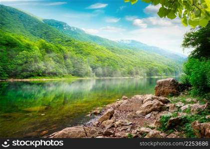 Biogradsko lake in the national park Biogradska Gora Montenegro