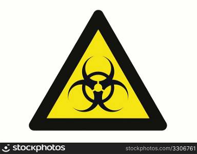 Biohazard sign isolated on white 3d render