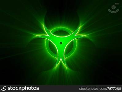 Biohazard symbol with glow