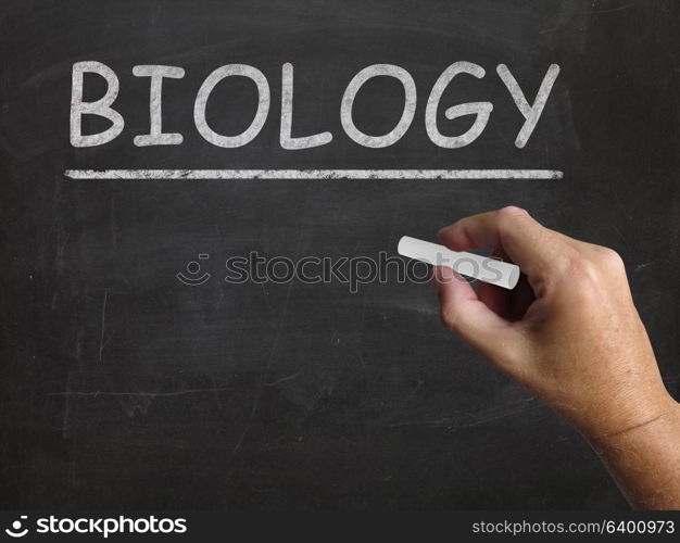 Biology Blackboard Showing Science Of Living Things