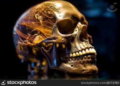 Biomechancial skull detailed monster. Art design. Generate Ai. Biomechancial skull detailed monster. Generate Ai