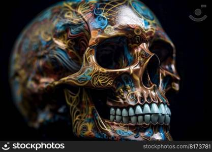 Biomechancial skull detailed. Monster horror. Generate Ai. Biomechancial skull detailed. Generate Ai