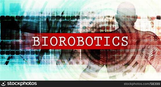 Biorobotics Sector with Industrial Tech Concept Art. Biorobotics Sector