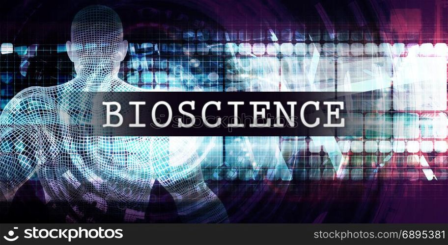 Bioscience Industry with Futuristic Business Tech Background. Bioscience Industry