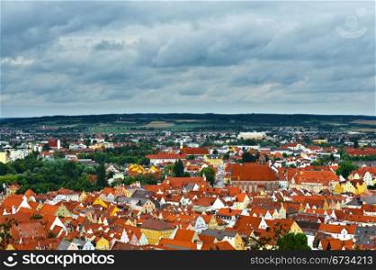 Bird&rsquo;s Eye View on the Bavarian Town of Landshut, Germany