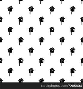 Birdhouse pattern vector seamless repeating for any web design. Birdhouse pattern vector seamless