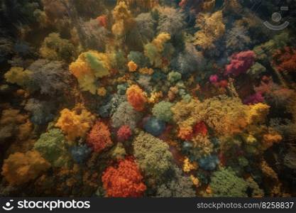 Birds view of forest. Nature travel landscape. Generate Ai. Birds view of forest. Generate Ai