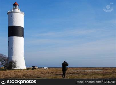 Birdwatching at the famous Ottenby lighthouse at the swedish island Oland