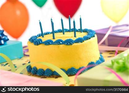 Birthday Cake With Unlit Candles