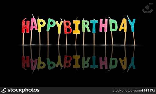 Birthday candles with clipping path