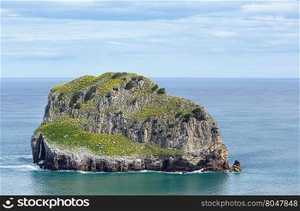 Biscay bay coast landscape, near Gaztelugatxe island, Basque Country (Spain).