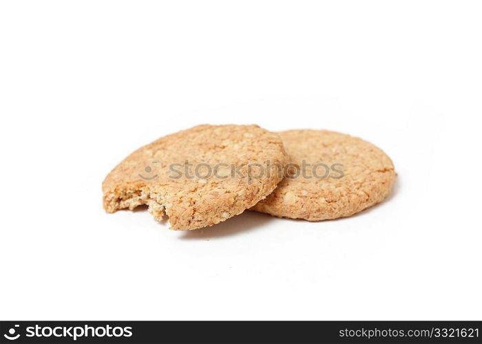 Biscuits isolated on a white bg