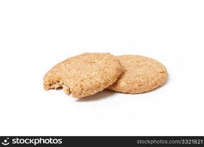 Biscuits isolated on a white bg