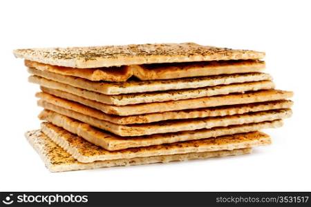 biscuits with dill isolated on white background