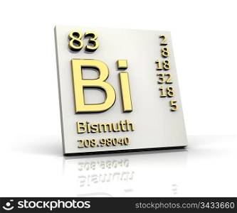 Bismuth form Periodic Table of Elements - 3d made