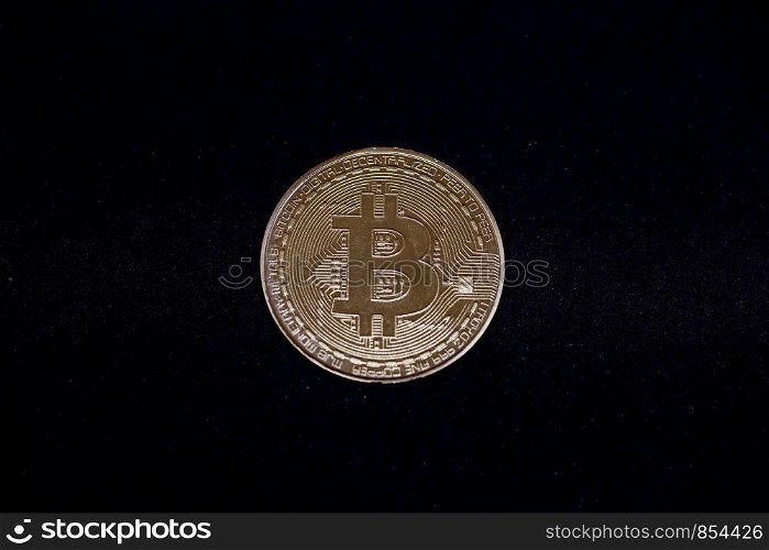 Bitcoin, crypto currency isolated on white background close-up. Bitcoin, crypto currency isolated on white background