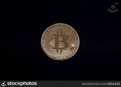 Bitcoin, crypto currency isolated on white background close-up. Bitcoin, crypto currency isolated on white background