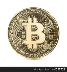 Bitcoin isolated on white backgound. Bitcoin on white backgound